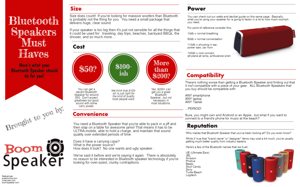 Jbl Bluetooth Speaker Comparison Chart