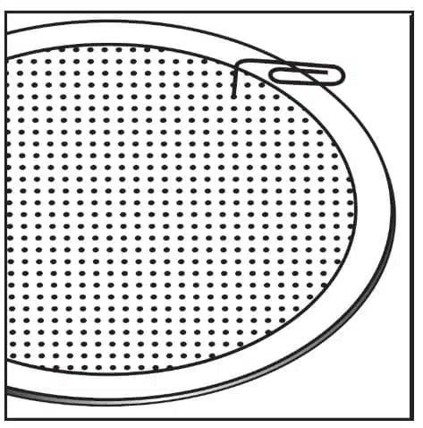 paperclip to remove speaker grill