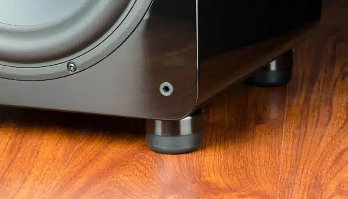 Should a subwoofer be on store the floor