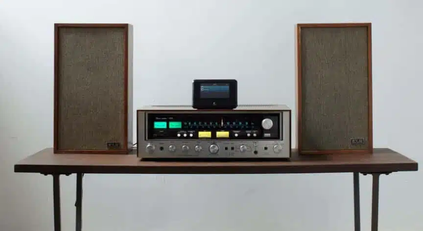 Modern speakers with vintage sales receiver