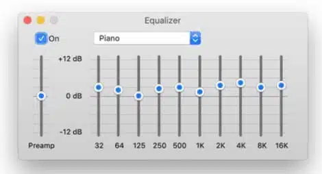 Piano Equalizer Settings for Bass