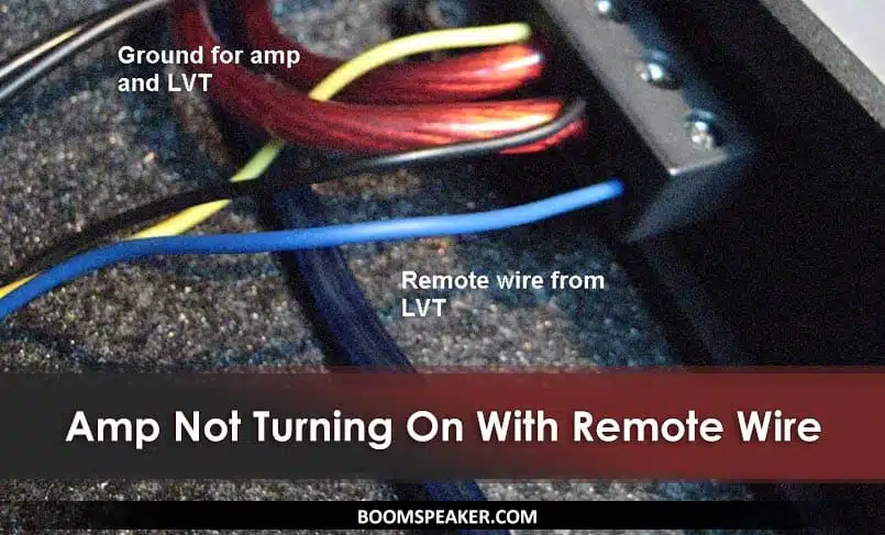 amp not turning on remote wire